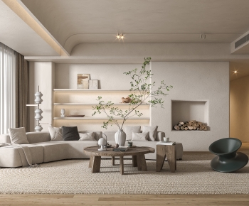 Wabi-sabi Style A Living Room-ID:527411941