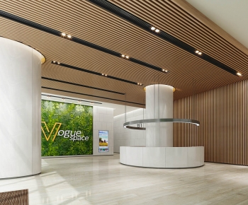 Modern Office Reception Desk-ID:907459346