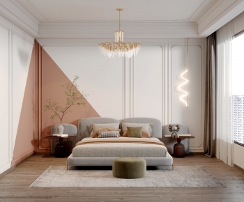 Modern French Style Nordic Style Bedroom-ID:833647971