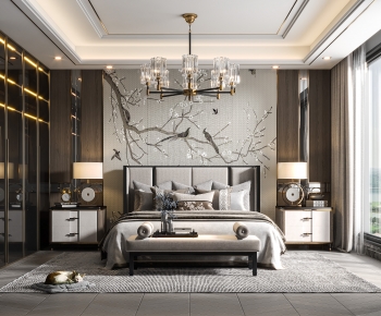 New Chinese Style Bedroom-ID:494447957