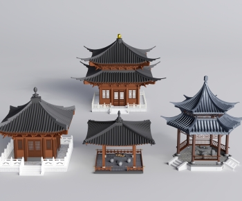 New Chinese Style Ancient Architectural Buildings-ID:648911002