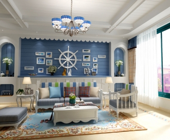 Mediterranean Style A Living Room-ID:498291977