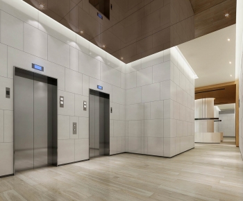 Modern Office Elevator Hall-ID:428210026