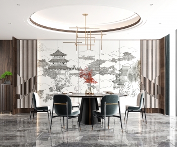 New Chinese Style Dining Room-ID:514570958
