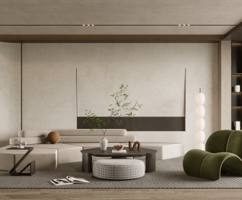 Wabi-sabi Style A Living Room-ID:848300938