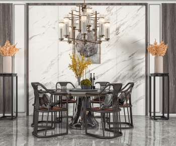 New Chinese Style Dining Table And Chairs-ID:262101894