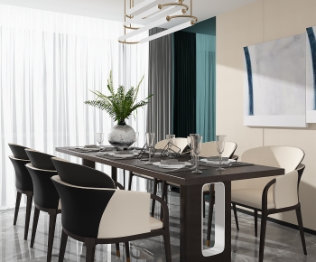 Modern Dining Table And Chairs-ID:441344026