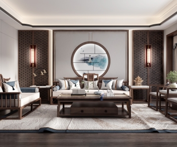 Chinese Style A Living Room-ID:451776983