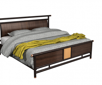 New Chinese Style Double Bed-ID:950100909