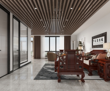 Chinese Style A Living Room-ID:644300038