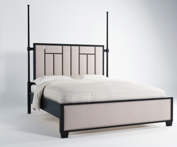 New Chinese Style Double Bed-ID:842833045