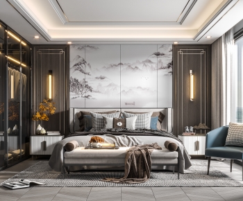 New Chinese Style Bedroom-ID:239466913