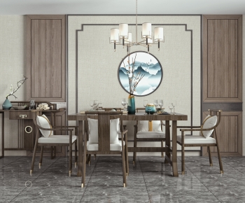 New Chinese Style Dining Table And Chairs-ID:668554073