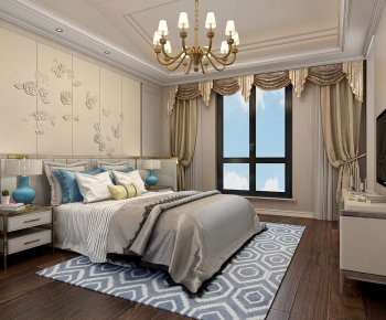New Chinese Style Bedroom-ID:398082979