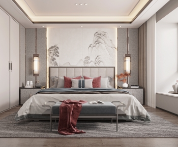 New Chinese Style Bedroom-ID:843872073