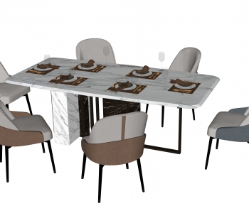 Modern Dining Table And Chairs-ID:694747925