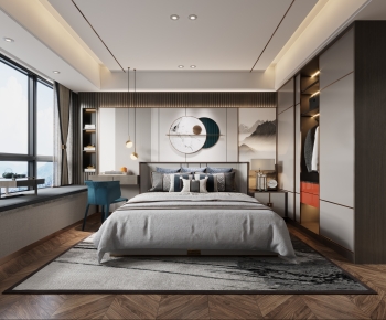 New Chinese Style Bedroom-ID:350375897