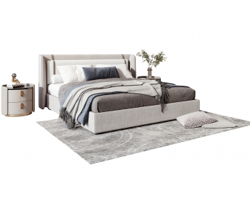 Modern Double Bed-ID:515676986