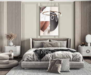 Modern Double Bed-ID:783210992