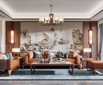 Chinese Style A Living Room-ID:716607095