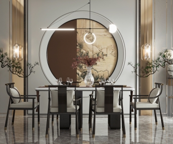 New Chinese Style Dining Table And Chairs-ID:976490027