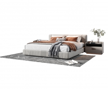 Modern Double Bed-ID:601229916