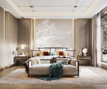 New Chinese Style Bedroom-ID:673859144