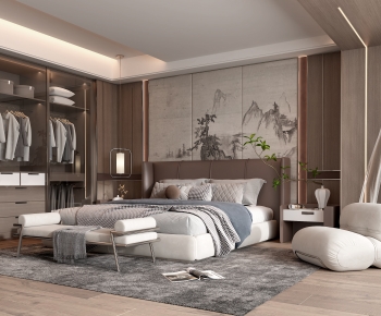 New Chinese Style Bedroom-ID:966234921