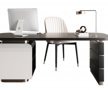 Modern Computer Desk And Chair-ID:396985058