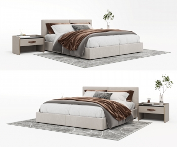 Modern Double Bed-ID:895952941