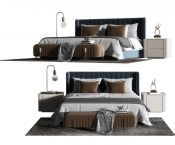 Modern Double Bed-ID:353907112