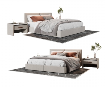 Modern Double Bed-ID:338699105