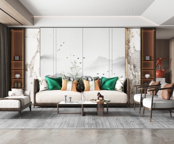 New Chinese Style A Living Room-ID:266117101