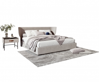 Modern Double Bed-ID:819056033