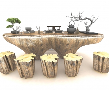 New Chinese Style Tea Tables And Chairs-ID:454659943