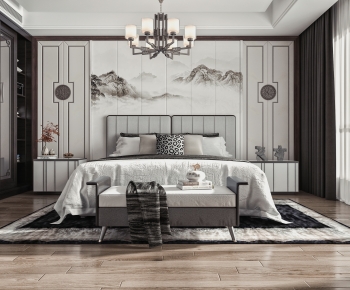 New Chinese Style Bedroom-ID:462191191