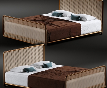 Modern Double Bed-ID:608838082