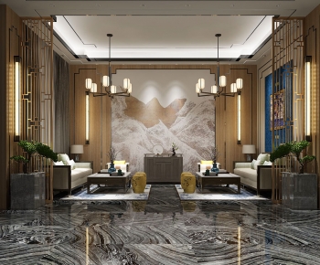 New Chinese Style Lobby Hall-ID:240458018