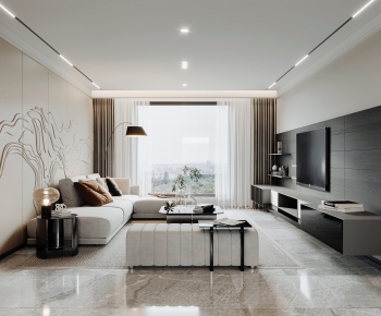 Modern A Living Room-ID:639348032