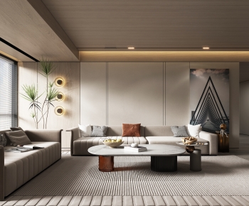 Modern Wabi-sabi Style A Living Room-ID:363887073