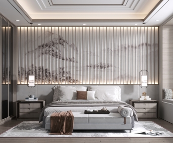 New Chinese Style Bedroom-ID:411314964