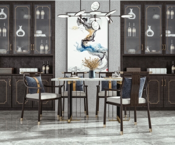 New Chinese Style Dining Table And Chairs-ID:268002032