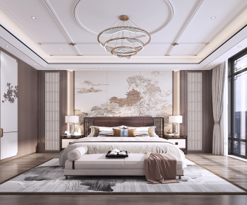 New Chinese Style Bedroom-ID:316287048