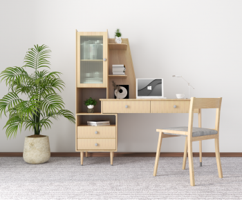 Nordic Style Computer Desk And Chair-ID:967709065