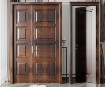New Chinese Style Unequal Double Door-ID:147095922