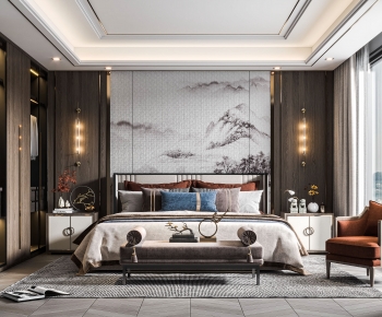 New Chinese Style Bedroom-ID:140430948