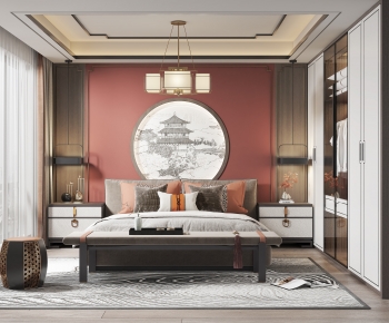 New Chinese Style Bedroom-ID:575905083