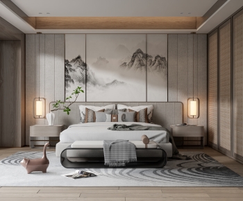 New Chinese Style Bedroom-ID:443602093