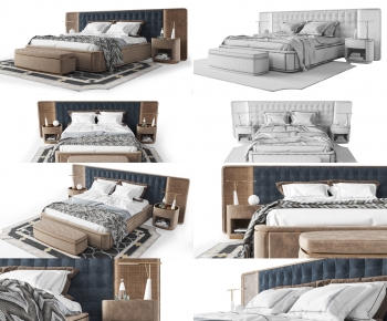 Modern Double Bed-ID:424532897