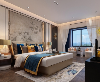 New Chinese Style Bedroom-ID:305604938